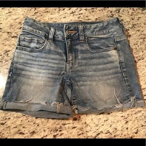 American eagle high rise midi short